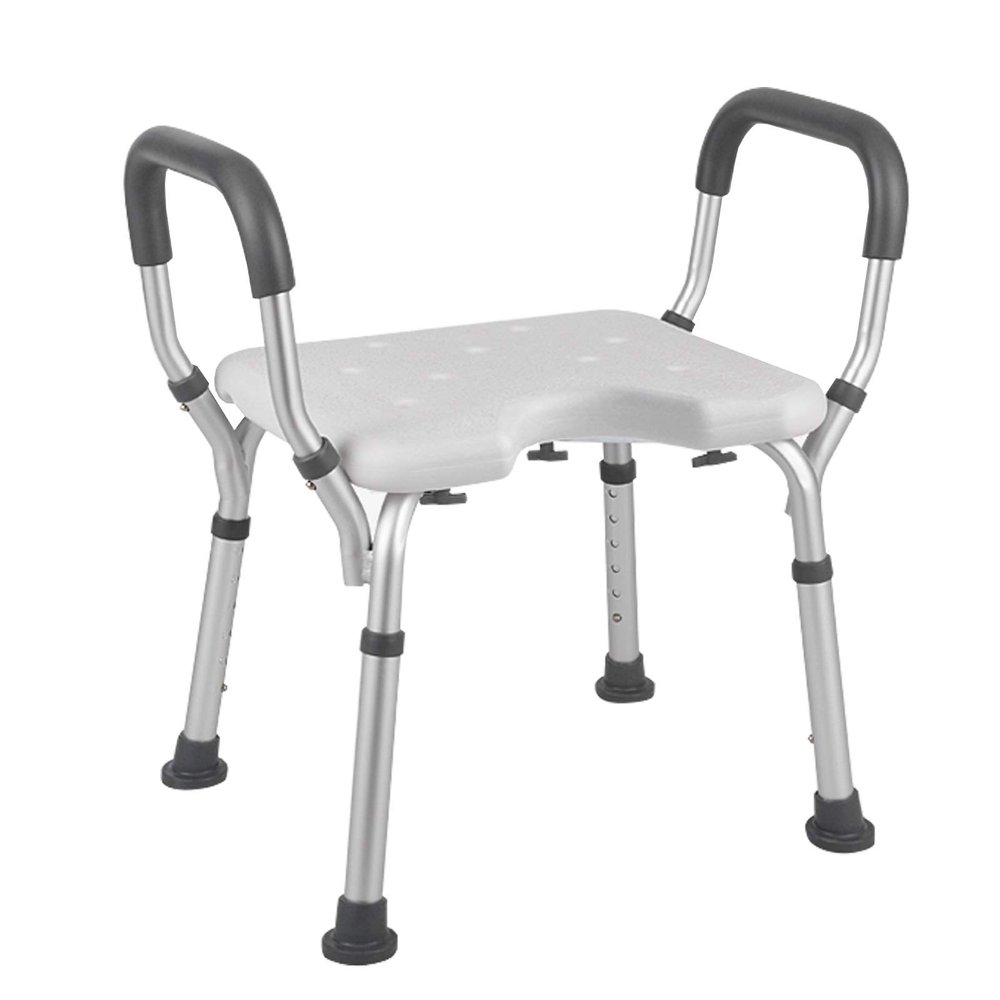 NMDCDH Bath Seats for Adults Disabled | Mobility Shower Chair | Bathroom Bench Seat White | Shower Stools to sit on | Bathtub Seat with Grip, Adjustable Hight Non-Slip, Max. 150kg