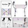 NMDCDH Bath Seats for Adults Disabled | Mobility Shower Chair | Bathroom Bench Seat White | Shower Stools to sit on | Bathtub Seat with Grip, Adjustable Hight Non-Slip, Max. 150kg view 4