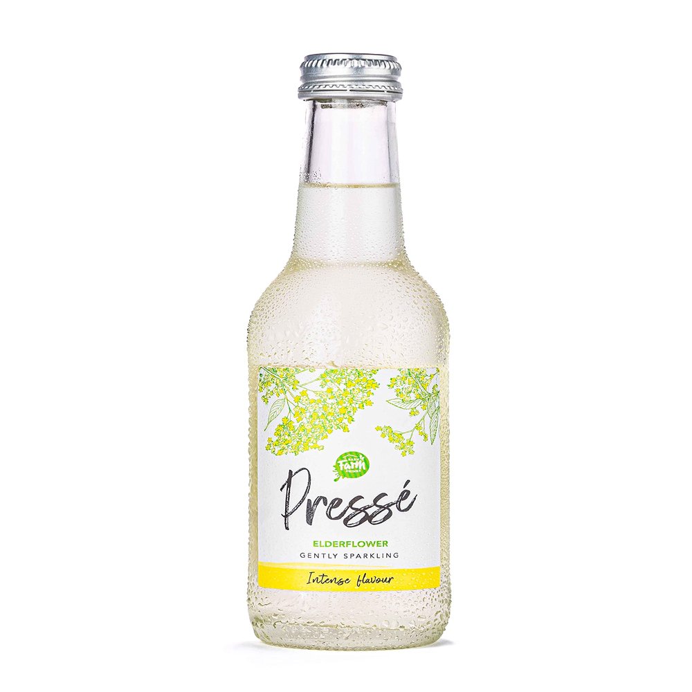 Sparkling Elderflower Presse Barn Farm Drinks 12 x 250ml Glass Bottle