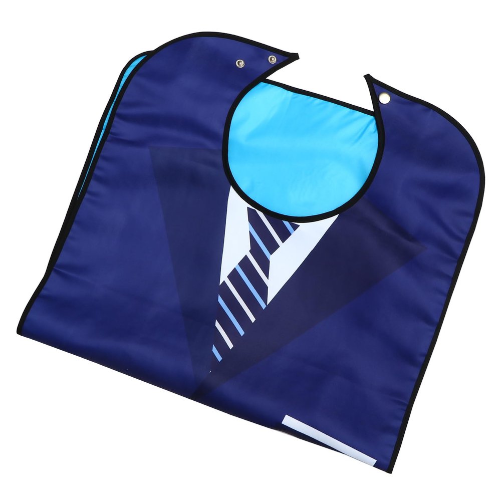 HOMSFOU Waterproof Adult Bib Large Size Washable Clothing Protector with Snap Closure for Mealtime Eating and Messy Activities Care