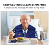 HOMSFOU Waterproof Adult Bib Large Size Washable Clothing Protector with Snap Closure for Mealtime Eating and Messy Activities Care view 4