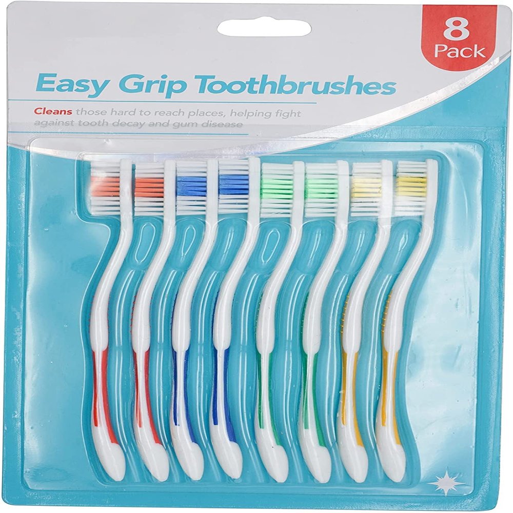 3 x (Pack of 8) Multicolour Manual Toothbrush for Adults Kids Super Soft Nylon Bristle Easy Grip Handle Toothbrush Travel Toothbrush BPA Free Dental Teeth Brushes for Braces and Gum Recessions