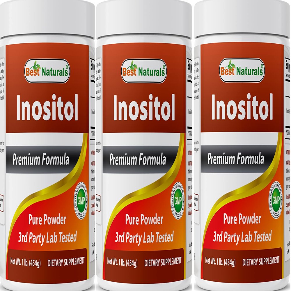 Best Naturals Inositol Pure Powder, 1 Pound (1 LB (Pack of 3))