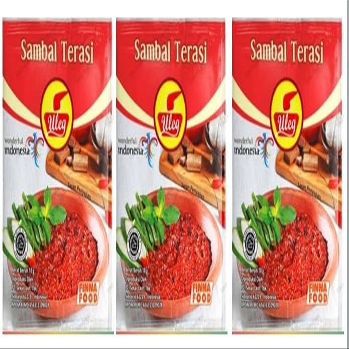 ABC Sambal Terasi - Prawn Chili Paste,(3 sachets x 18 Gram)