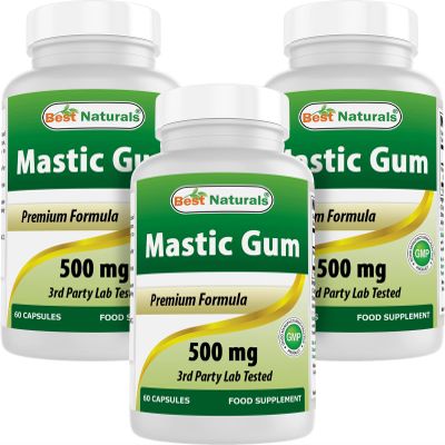Best Naturals Mastic Gum 500 mg 60 Capsules (60 Count (Pack of 3))