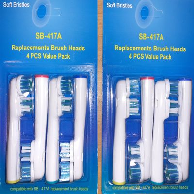 8 Pack Double Dual Brush Heads Electric Toothbrushes Sealed!`