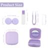 laeeyin Contact Lens Container Portable Hygiene Contact Lens Container Travel Set with Mirror for Daily Excursions Like Travel and Work (Purple) view 2