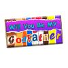 Will You Be My Godfather Christening Baptism Invitation Chocolate Bar Gift Wrapper #CH-269 (With Chocolate Bar) view 1