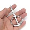 Yutoner Eyebrow and Nose Hair Safety Curved Scissors, 3.4 Inch Stainless Steel Professional Facial Hair Beard Eyelashes Eyebrow and Moustache Scissors Trimmer (Silver Safety) view 4