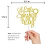 A Little Sunshine Is On The Way Cake Topper, You are My Sunshine Cake Decoration, Sun Baby Shower Cake Decor, Gender Reveal Sunshine Birthday Party Supplies Gold Glitter view 3