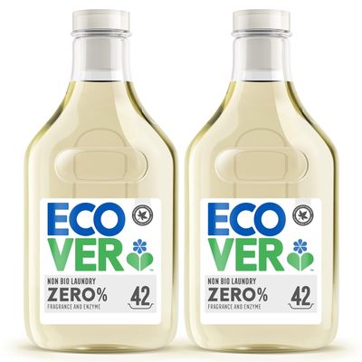 Ecover Zero Laundry Liquid for Sensitive Skin, 2 x 42 Washes, 2 x 1.5L (Pack of 2)