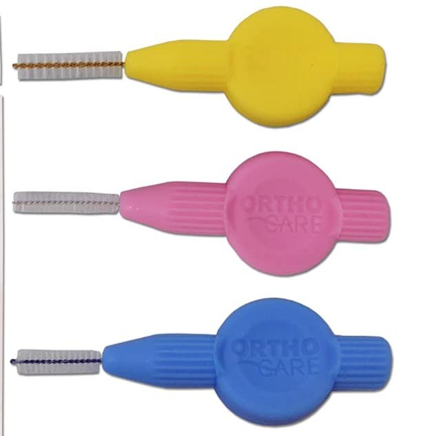 Brace Space Orthodontic INTERDENTAL Brushes for Cleaning Around Braces/Brackets (0.4mm Micro, Pink)