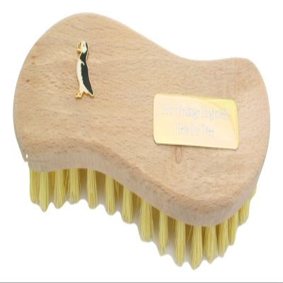 Puffin Enamel Wooden Hand Brush Cleaning Scrubbing Stiff Bassine Brush Personalised Gift 289