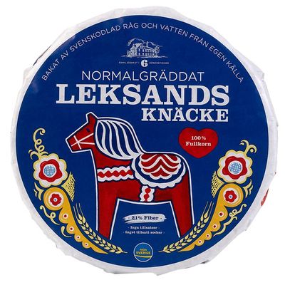 Leksands Kncke Normalgraddat | Delicious Scandinavian Rye Crispbread | 100% Fulkorn Wholemeal Rye| 1 x Pack | 830g