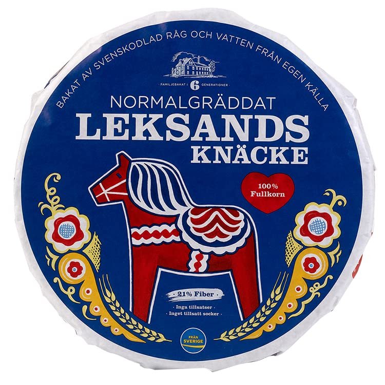 Leksands Kncke Normalgraddat | Delicious Scandinavian Rye Crispbread | 100% Fulkorn Wholemeal Rye| 1 x Pack | 830g