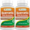 Best Naturals Quercetin with Bromelain Veggie Capsule - 800mg of Quercetin & 165 mg of Bromelain (2400 GDU/g), 120 Count (120 Count (Pack of 2)) view 1