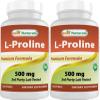 Best Naturals L-Proline 500 mg 120 Capsules (120 Count (Pack of 2)) view 1