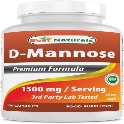 Best Naturals D-Mannose Capsules - Urinary Tract Cleanse Supplement 1500mg/Serving - 120 Count (120 Count (Pack of 2))