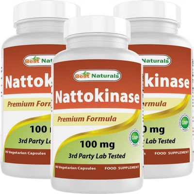 Best Naturals Nattokinase, 2000 Fu, 100 Mg, 90 Veg Capsules (90 Count (Pack of 3))