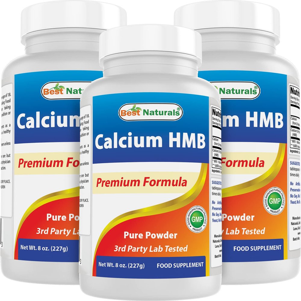 Best Naturals HMB (Beta-Hydroxy Beta-Methylbutyrate) Pure Powder 8 OZ (8 OZ (Pack of 3))