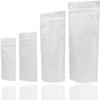Jamo Solutions | 50pcs, 750ml | Heat Seal White Aluminium Foil Stand Up Bags / Pouches Zip Lock Bag Food Grade (160x270mm) view 1