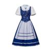 Women's Belle Cosplay Costume Beauty Belle Blue Maid Dress with Apron Halloween Outfit-M view 1