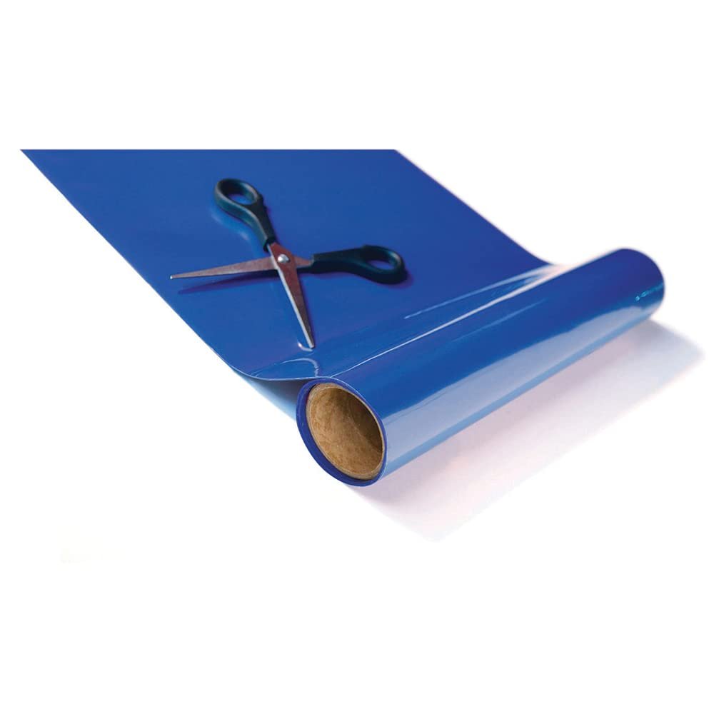 Blue Non-Slip Material Reel - 100cm x 20cm - Cut to Size - Thin and Flexible - Shelf Tray & Drawer Liner - Provides Firm Grip