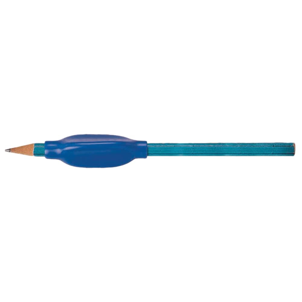 3 Pack Blue Writing Grips for Pens and Pencils - Standard Size - Flexible Moulded Design - Drawing & Writing Improved Grip Aid