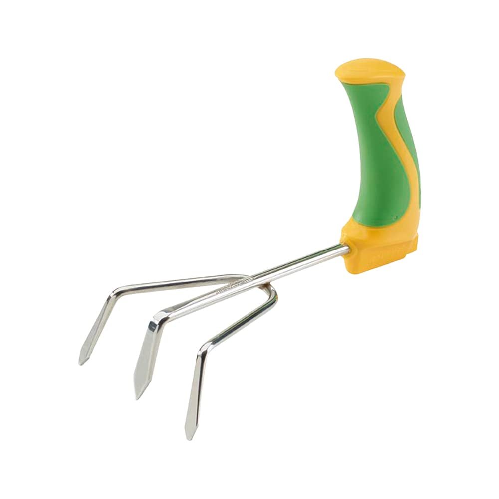 Ergonomically Handled Garden Cultivator - Reduces Wrist Stress - Gardening Tool Aid - Optional Arm Support Cuff - Easily Cultivate Soil