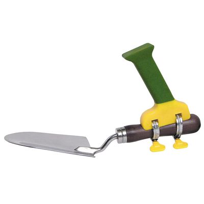 2 Pack Garden Hand Tools Add-on Handles - Ergonomically Angled Handle Accessory - Upgrade Existing Garden Tools - Gardening Tool Aid