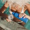 Bottle Up Reusable BPA Free Water Bottle 500ml  Prefilled With Pure Still Water | Plant-Based Sports Bottle Made From Cane Sugar (Stone Blue) view 3