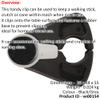 Cane and Crutch Holder Clip - Secures Cane to Table - Pocket Sized Crutch Clip - Fits Walking Sticks & Crutches of Varying Size - Reduces Trip Hazards view 2