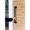 18 Inch Outdoor Grab Bar - Non-Slip Ribbed Finish Grip - Fully Weather Resistant & Non Rusting - 160kg Weight Limit - Wall Support Mobility Bar Handle view 1