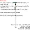 Deluxe Ambidextrous Foldable Walking Cane - 5 Adjustable Height Settings - Emerald Floral Design - Non-Slip Rubber Ferrule - Wrist Strap - 110kg (16 Stone) Weight Limit view 2