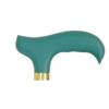 Deluxe Ambidextrous Foldable Walking Cane - 5 Adjustable Height Settings - Emerald Floral Design - Non-Slip Rubber Ferrule - Wrist Strap - 110kg (16 Stone) Weight Limit view 4