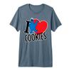 Sesame Street Cookie Monster I Heart Cookies Premium T-Shirt view 1