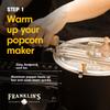 Franklin's Gourmet Popcorn - Movie Night Bundles - Whirley Popper, 28 oz. Organic Corn Kernels, 19 oz. Butter Flavored Salt, 30 oz. Butter Flavored Coconut Oil view 3