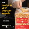 Franklin's Gourmet Popcorn - Movie Night Bundles - Whirley Popper, 28 oz. Organic Corn Kernels, 19 oz. Butter Flavored Salt, 30 oz. Butter Flavored Coconut Oil view 4