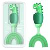 ZMRZ U-Shaped Toothbrush for Kids Ages 2-7Soft Food-Grade Silicone for Sensitive Gums360 Teeth Cleaning DesignTraining & Travel-Friendly Toddler's Toothbrush (Green, U Shaped) view 1