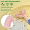 ZMRZ U-Shaped Toothbrush for Kids Ages 2-7Soft Food-Grade Silicone for Sensitive Gums360 Teeth Cleaning DesignTraining & Travel-Friendly Toddler's Toothbrush (Green, U Shaped) view 2