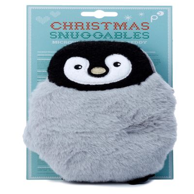 Puckator Snuggables Penguin Microwavable Plush Wheat & Lavender Heat Pack Heating Pads Hot Heat and Ice Cold Cool Pack Packs Bag for Sport Injuries Knee Back Pain Bed Warmer Wellness Health Products