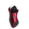 MrKnight Womens Sexy Bunny Romper One Piece Underbust Corset Lingerie Bodysuit Senpai Cosplay Anime Role Costume Stockings Set (XX-Large, Red&Black) view 3