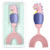 ZMRZ U-Shaped Toothbrush for Kids Ages 2-7Soft Food-Grade Silicone for Sensitive Gums360 Teeth Cleaning DesignTraining & Travel-Friendly Toddler's Toothbrush (Purple, U Shaped) view 1