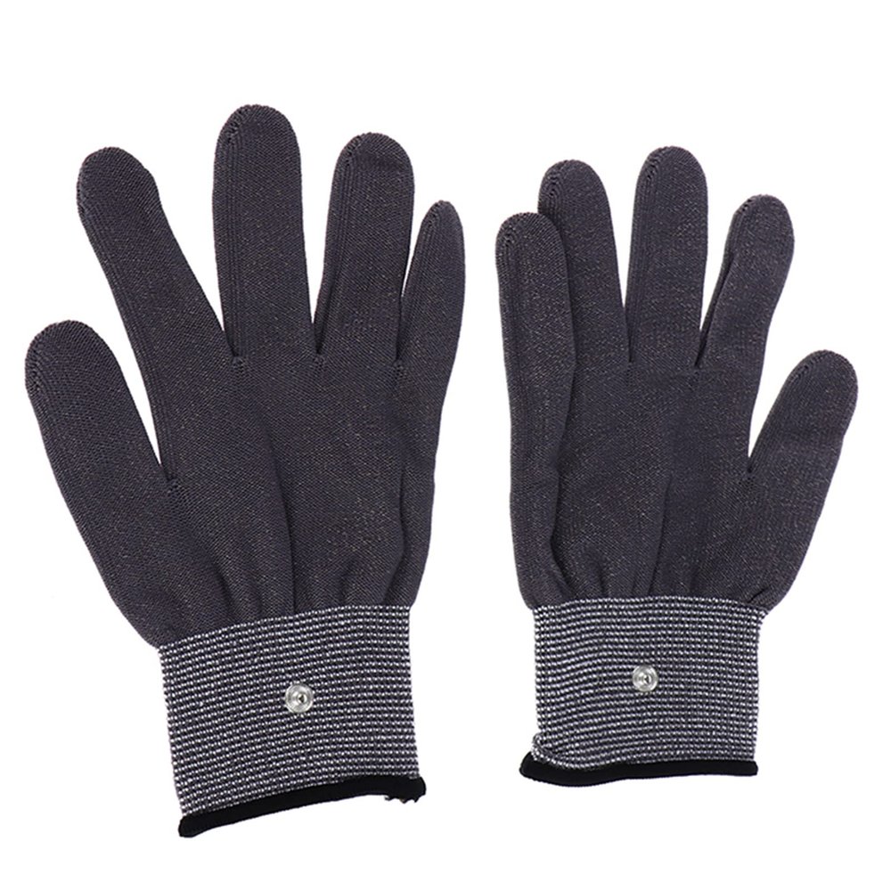 RSGK Electrode Gloves, 1 Pair Tens Machine Conductive Electrode Massage Therapy Gloves, Hand Massager Electrotherapy Lead Wires, for Arthritis Trigger Finger Poor Circulation Numbness
