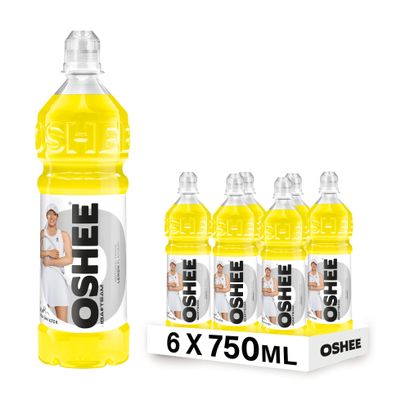 Oshee Isotonic Lemon Flavour Drink  750ml (Pack of 6)  Hydrating Sports Drink with Vitamins  Low Sugar, Refreshing Energy Boost.