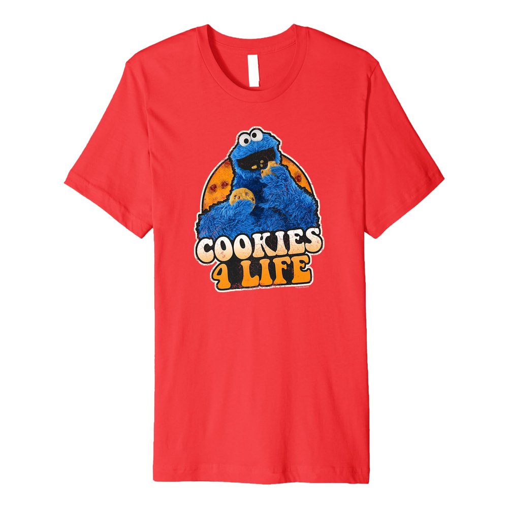 Sesame Street Cookie Monster Cookies 4 Life Premium T-Shirt