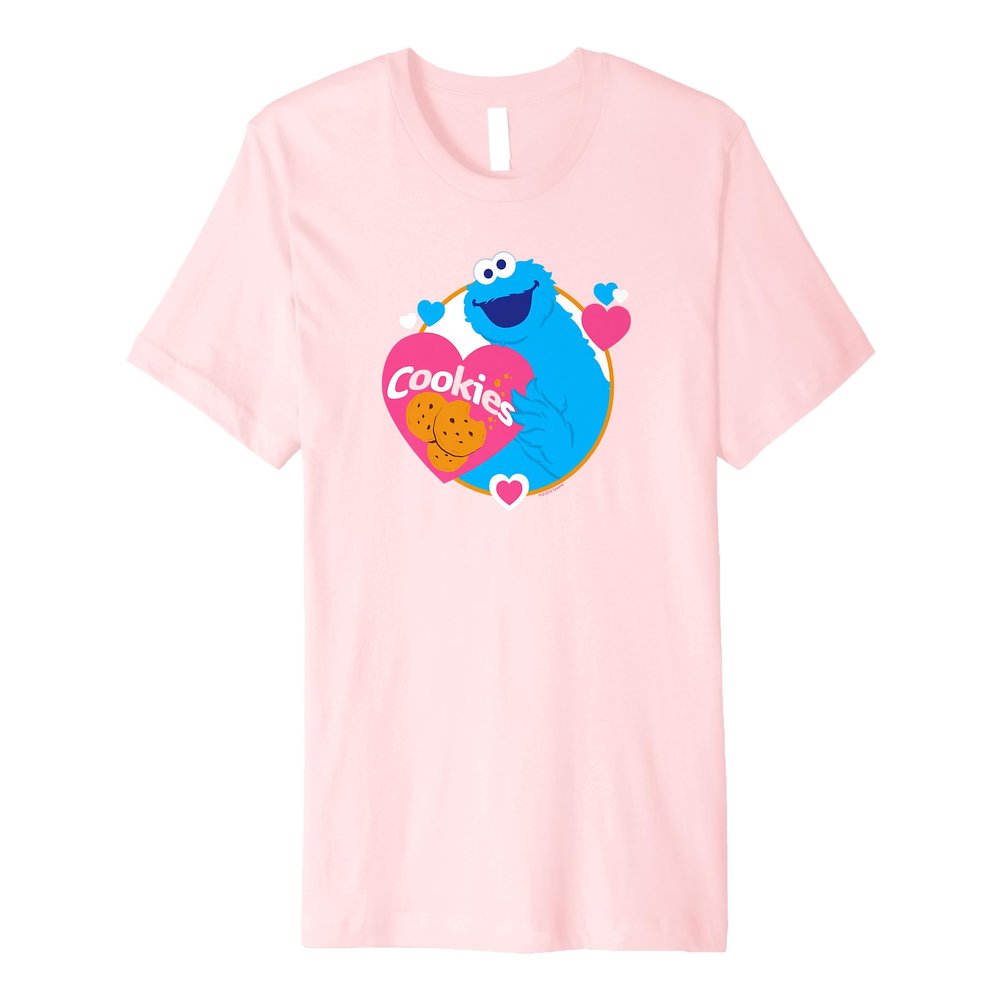 Sesame Street Cookie Monster Love Cookies Premium T-Shirt