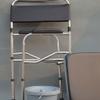 Folding Lightweight Commode Folding Bedside Commode Chair Stainless Steel Travel Toilet Seat Heavy Duty Shower Chair with Backrest And Armrests For Elderly Commode Toilet Chair Seat ( Color : A ) (A ) view 2