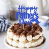 1 Pack Happy Father's Day Cake Topper Glitter Love Dad Cake Pick Super Dad Moustache Cake Decoration for Happy Father's day Theme Men Birthday Party Supplies Blue view 4