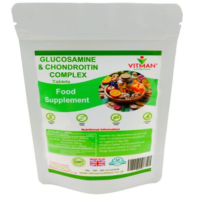 Glucosamine & Chondroitin High Strength Complex - with MSM & Vitamin C - 90 Anti inflammatory Tablets - Joint & Bone Care Support - Pain Relief Tablets
